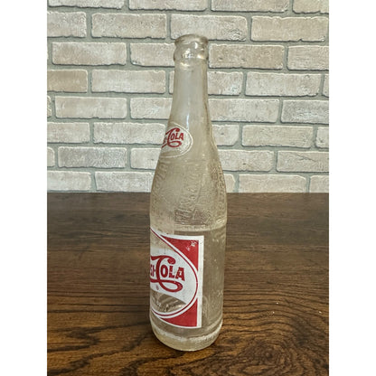 Vintage 1950s Pepsi Cola 12oz Glass Red White Soda Bottle - Winston Salem NC