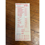 RARE Vintage 1960s McDonalds System Food Order Paper Receipt Slash M Logo