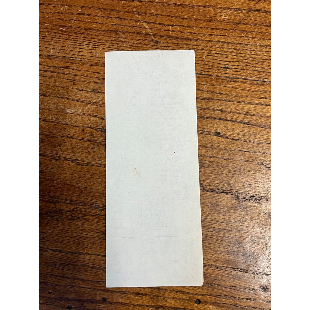 RARE Vintage 1960s McDonalds System Food Order Paper Receipt Slash M Logo