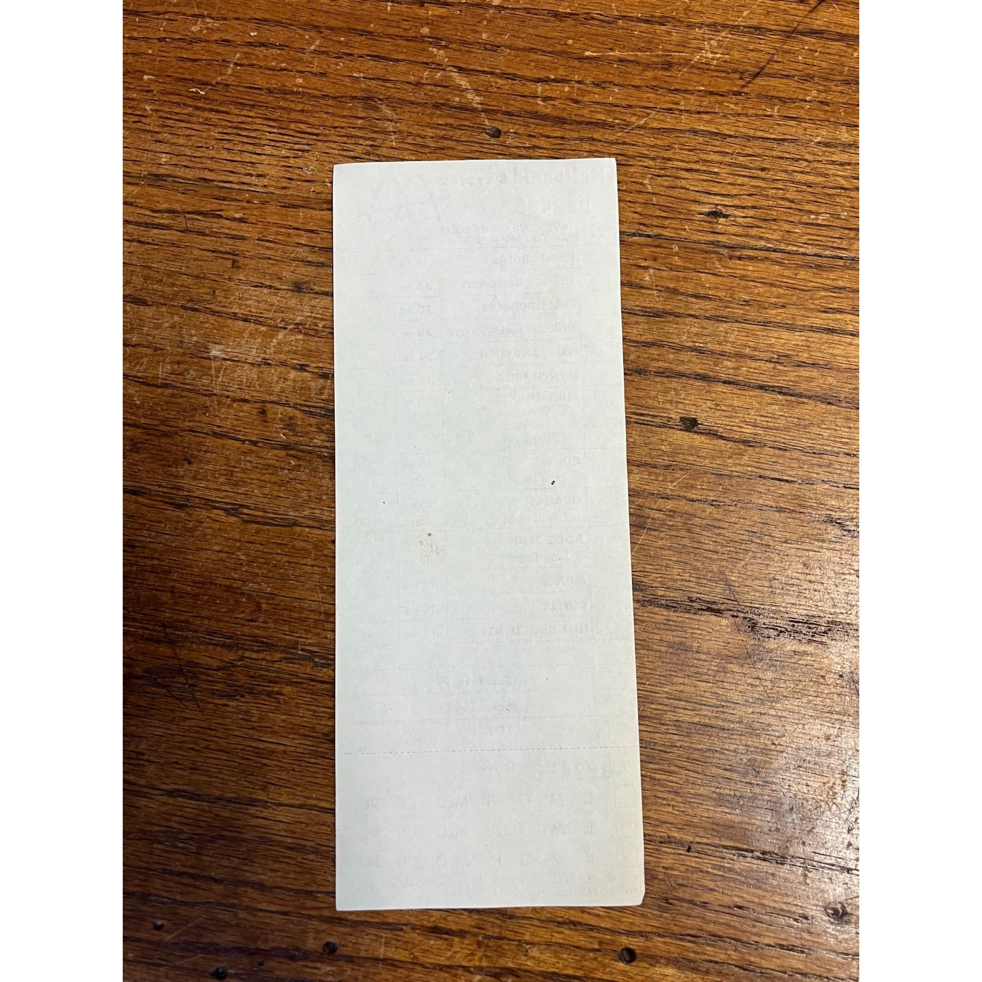 RARE Vintage 1960s McDonalds System Food Order Paper Receipt Slash M Logo
