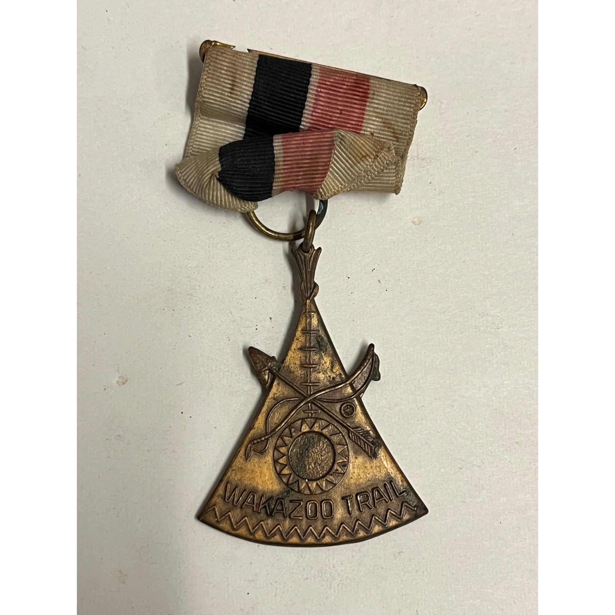 Boy Scout BSA Wakazoo Teepee Michigan Fruit Belt Area Council Award Trail Medal