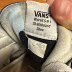 Vintage 2000s Vans Sk8-Hi Newspaper Print Shoes Black White Mens 9 Y2K