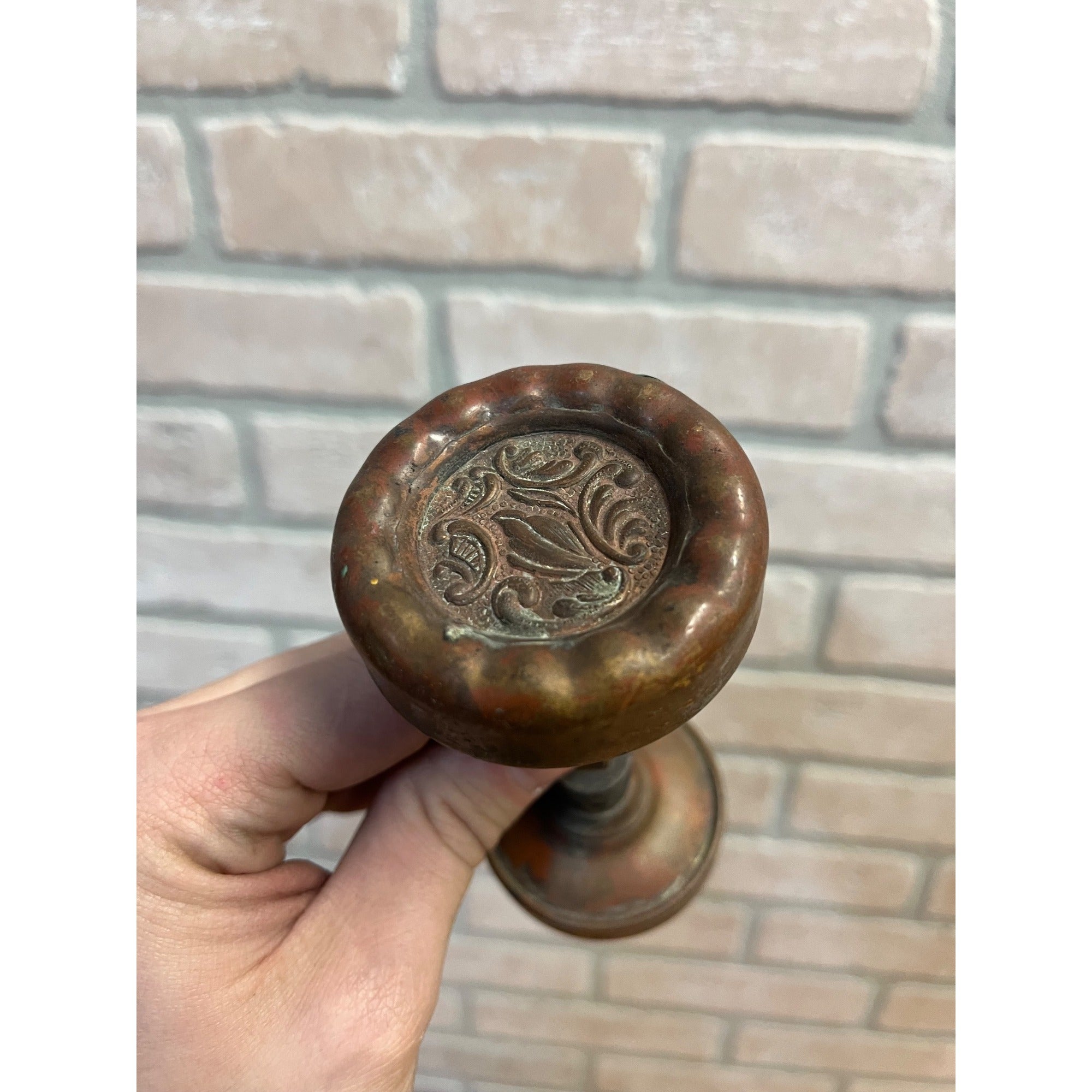1890s Antique Reading Bronze Entry Eulalia Door Knob Set Rococo Asymmetrical