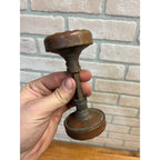 1890s Antique Reading Bronze Entry Eulalia Door Knob Set Rococo Asymmetrical