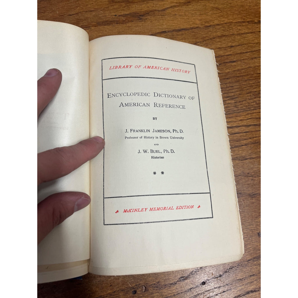 Vintage Dictionary of American History Volume II (2) N to Z Hardcover Book McKinley Memorial Edition 1901 Encyclopedic