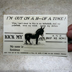 Postcard Humerous Donkey Kick My *SS Ship Me Home  Unused