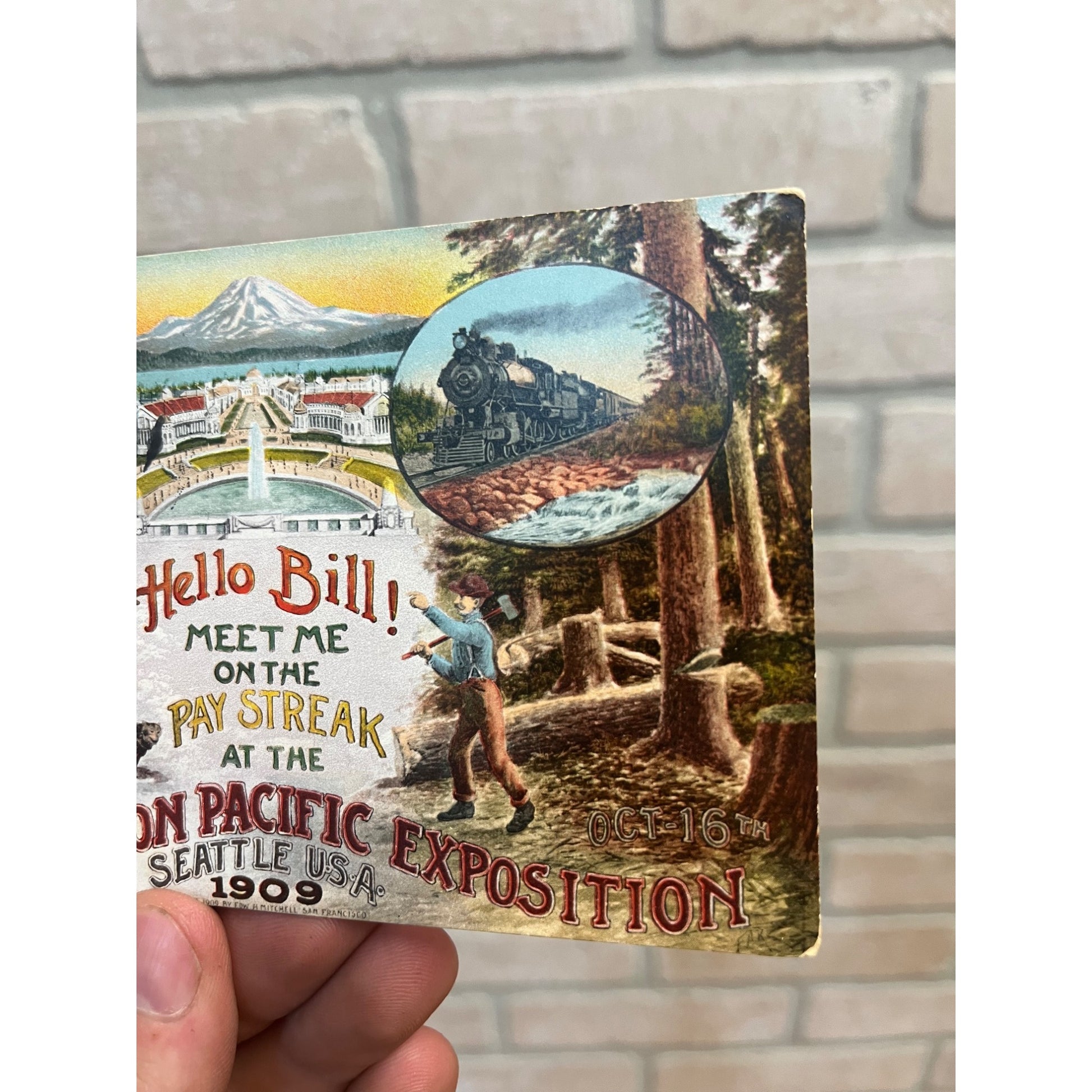 Vintage 1909 Alaska Yukon Pacific Exposition Seattle USA Postcard