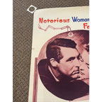 Vintage 1960s Alfred Hitchcock NOTORIOUS One-Sheet Original Movie Poster 27x41