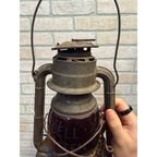 Antique Etched Red Globe Bell System Dietz Railroad Lantern Railroad Telephone