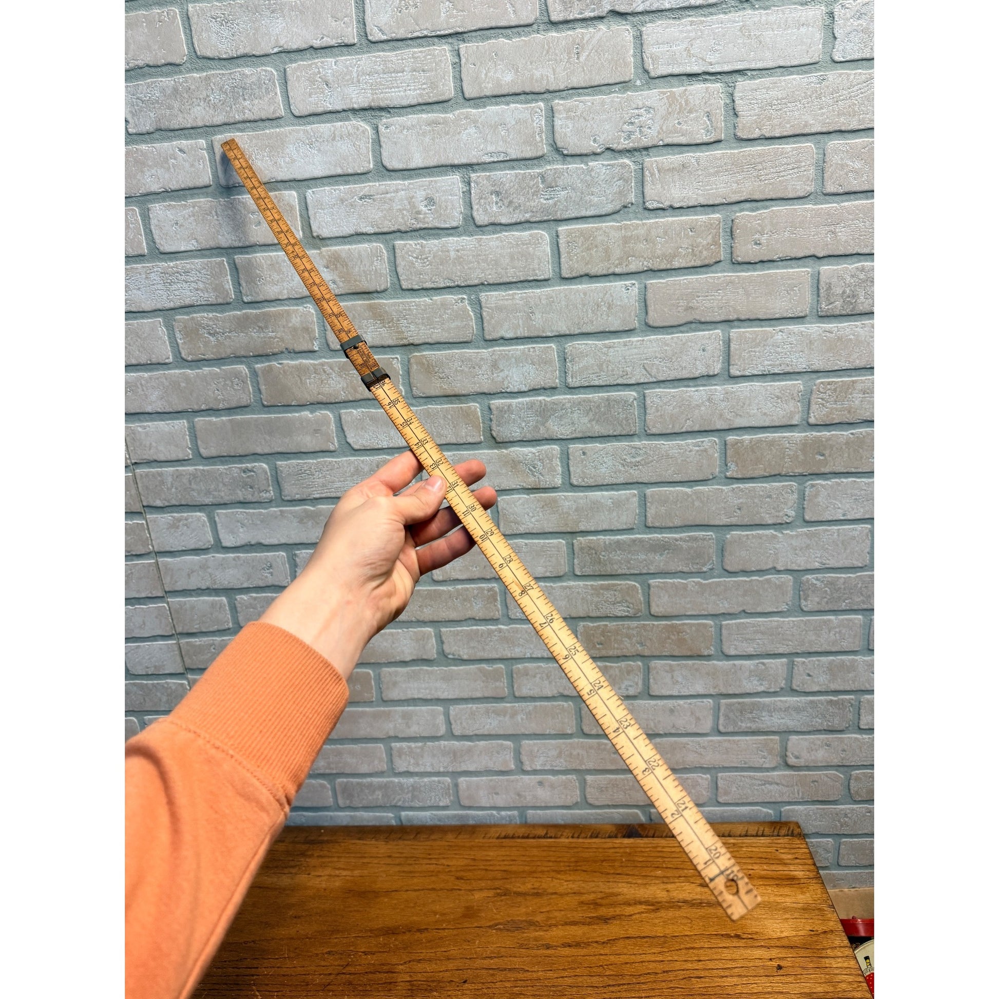 Vintage Shroeder Dairy West Bend Wisconsin Yardstick Advertising 36"