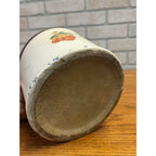 Antique Primitive Stoneware Lidded Salt Wall Hanging Storage Crock Bin Can Farmhouse Kitchen Decor Country