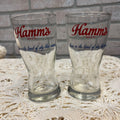 Vintage Hamm's Beer Pilsner 5.25"  Glasses Lot (2) Land of Sky Blue Waters