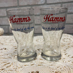 Vintage Hamm's Beer Pilsner 5.25"  Glasses Lot (2) Land of Sky Blue Waters