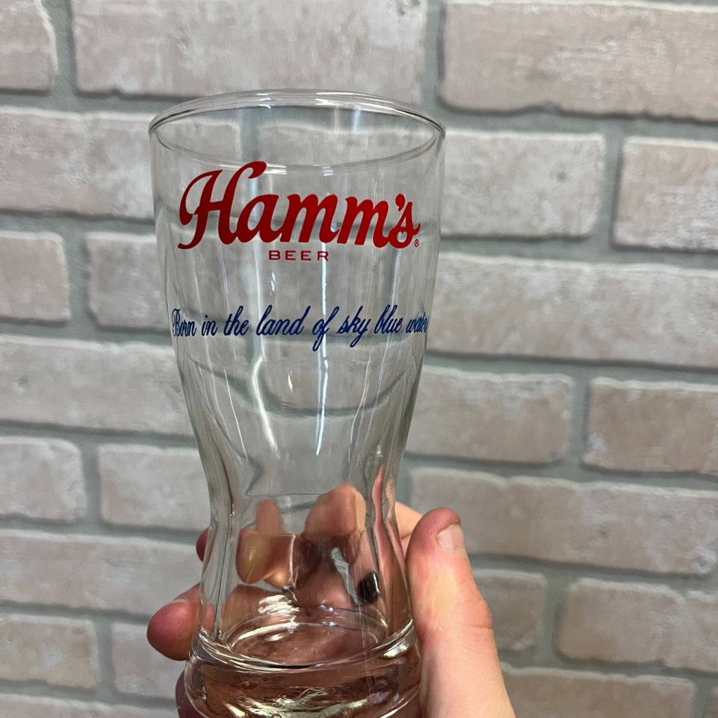 Vintage Hamm's Beer Pilsner 5.25"  Glasses Lot (2) Land of Sky Blue Waters