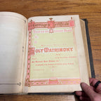Antique 1870s Large Ornate Catholic Bible Old New Testament w/Ancestral Records