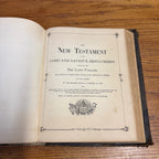 Antique 1870s Large Ornate Catholic Bible Old New Testament w/Ancestral Records