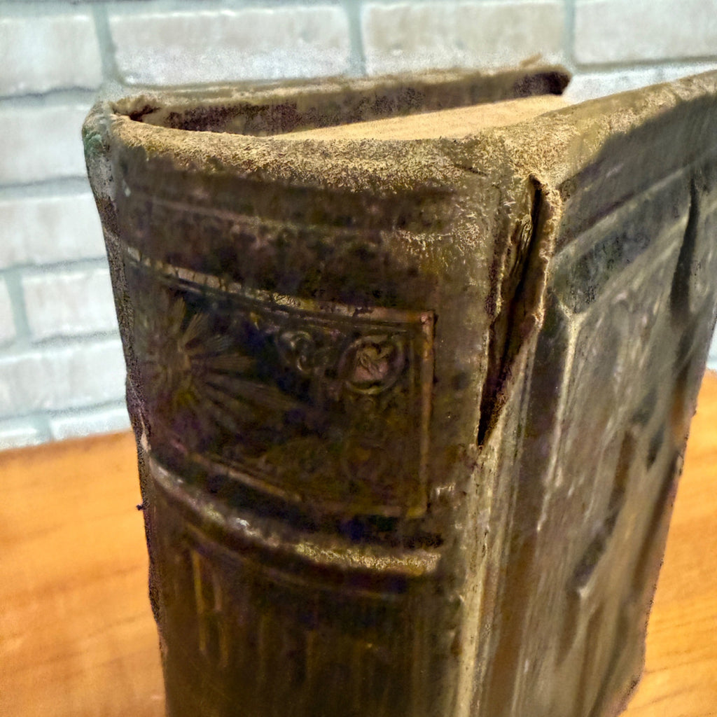 Antique 1870s Large Ornate Catholic Bible Old New Testament w/Ancestral Records