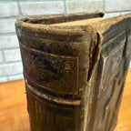 Antique 1870s Large Ornate Catholic Bible Old New Testament w/Ancestral Records