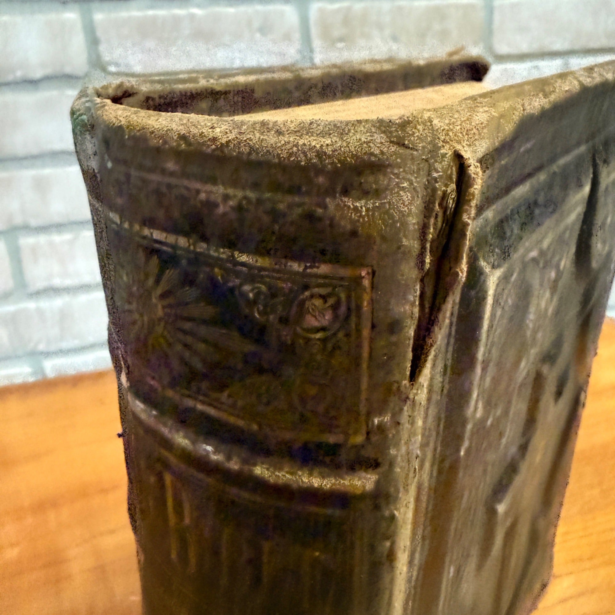 Antique 1870s Large Ornate Catholic Bible Old New Testament w/Ancestral Records