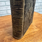 Antique 1870s Large Ornate Catholic Bible Old New Testament w/Ancestral Records