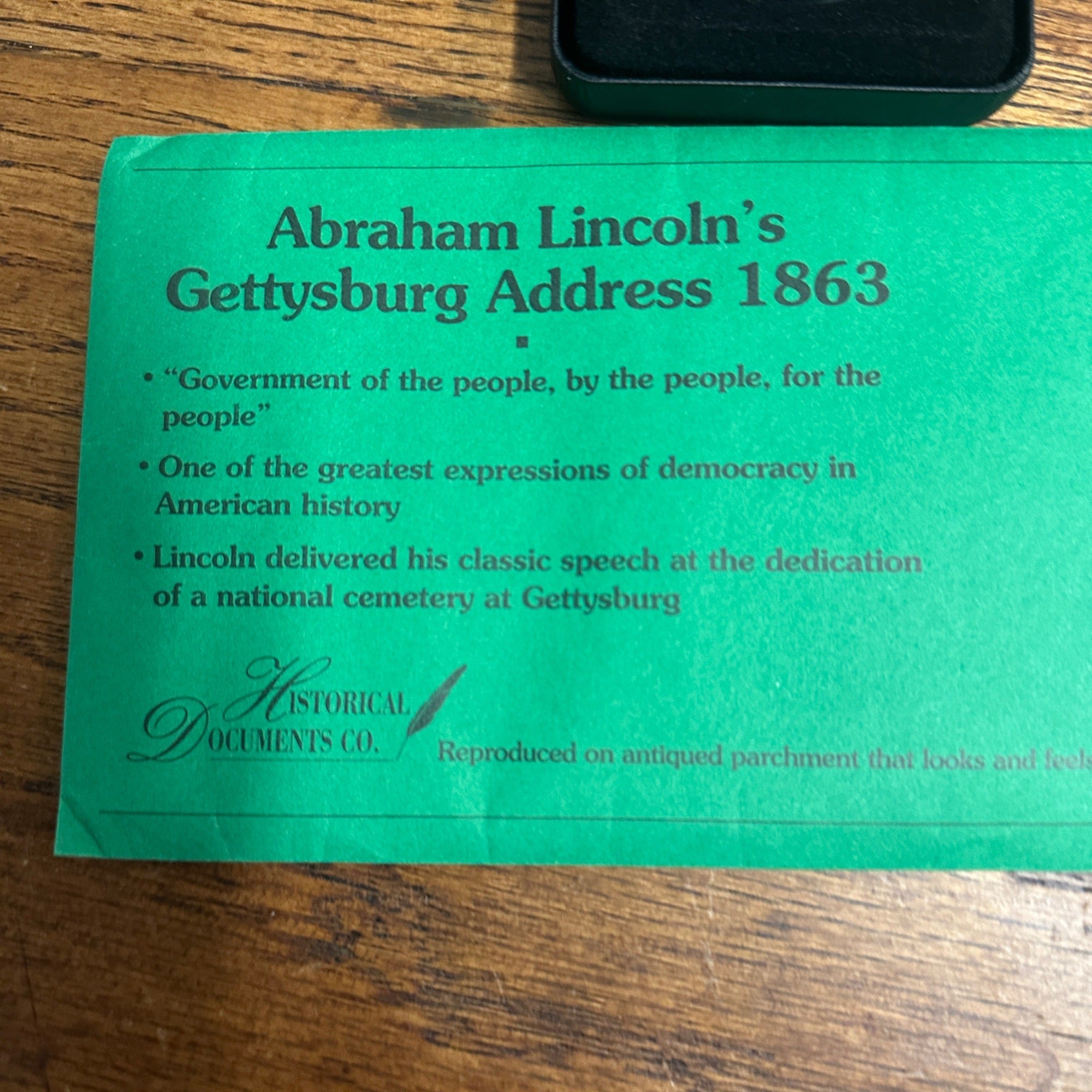 Littleton Company Lincoln's Gettysburg Address Colorized Kennedy Half Dollar