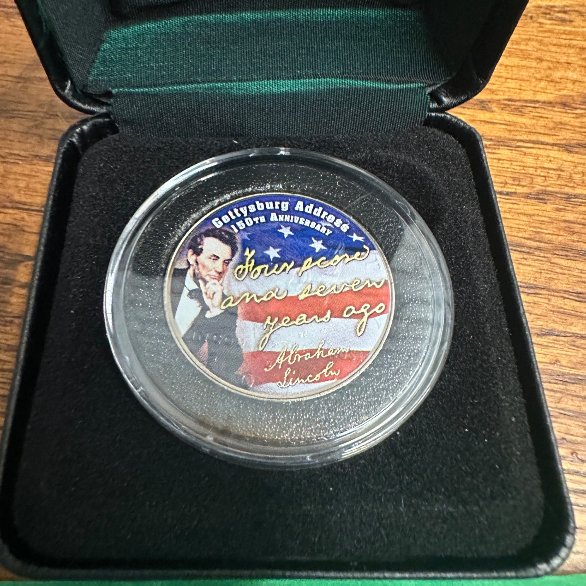 Littleton Company Lincoln's Gettysburg Address Colorized Kennedy Half Dollar