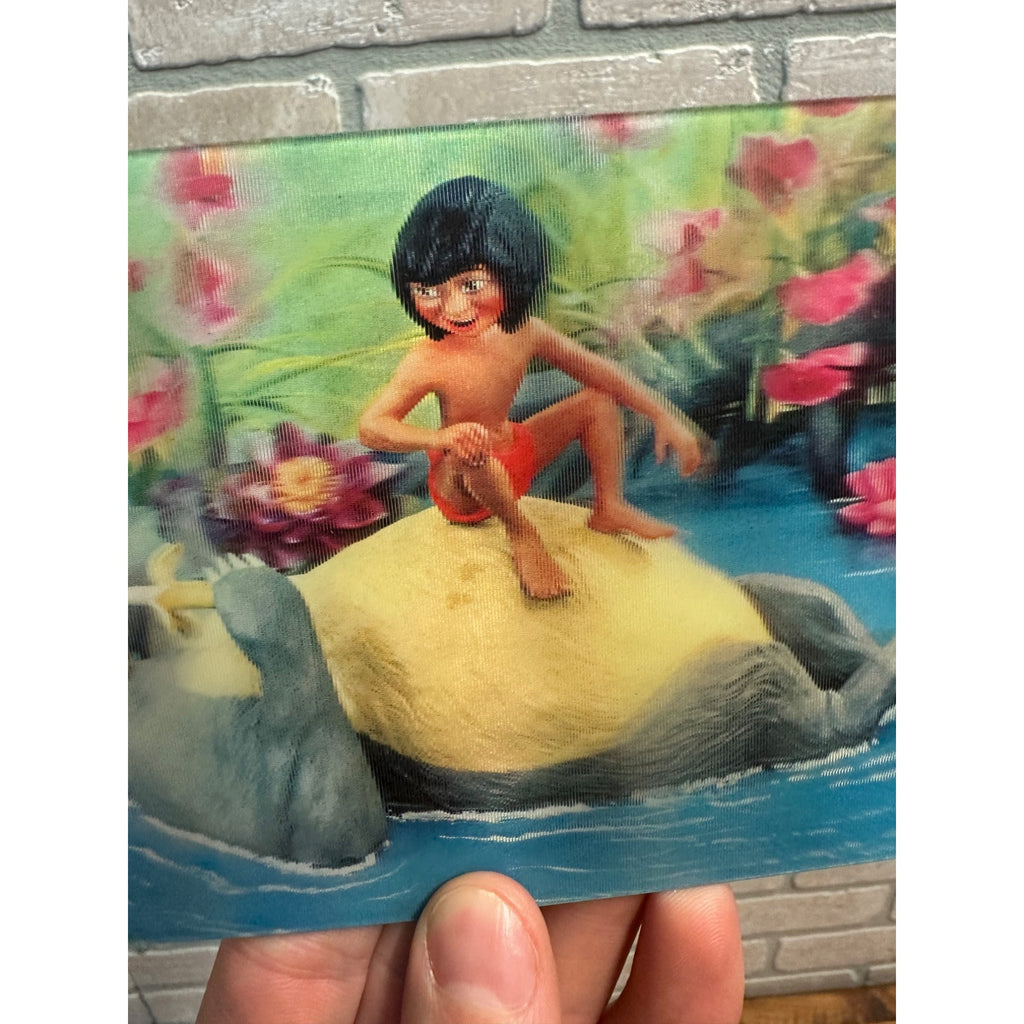 Walt Disney's The Jungle Book Mowgli Baloo Floating Lenticular 3D 1967 Postcard