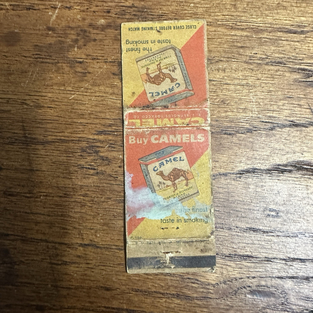 Vintage Buy Camel Cigarettes Cigar Matchbook Cover Advertising