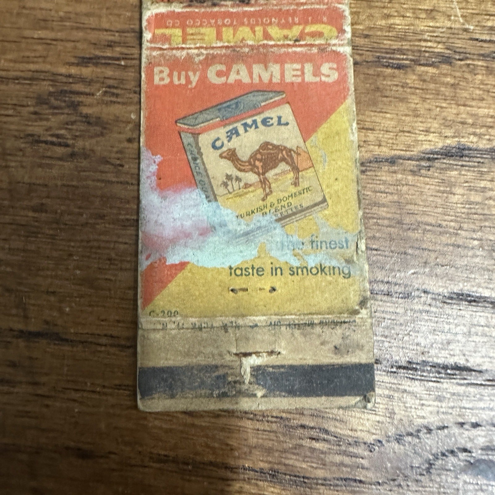 Vintage Buy Camel Cigarettes Cigar Matchbook Cover Advertising