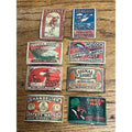 RARE Vintage 1920s Match Book Safety Matches Covers Lot Green Hat Seagull Cicada
