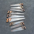Antique Vintage Huge Lot Carpenter Hand Saws Sheffield H. Disston G.H. Bishop
