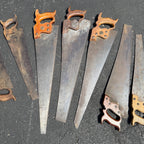 Antique Vintage Huge Lot Carpenter Hand Saws Sheffield H. Disston G.H. Bishop