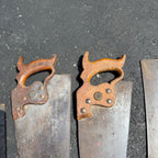 Antique Vintage Huge Lot Carpenter Hand Saws Sheffield H. Disston G.H. Bishop