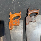 Antique Vintage Huge Lot Carpenter Hand Saws Sheffield H. Disston G.H. Bishop