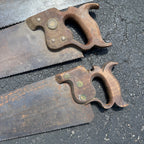 Antique Vintage Huge Lot Carpenter Hand Saws Sheffield H. Disston G.H. Bishop