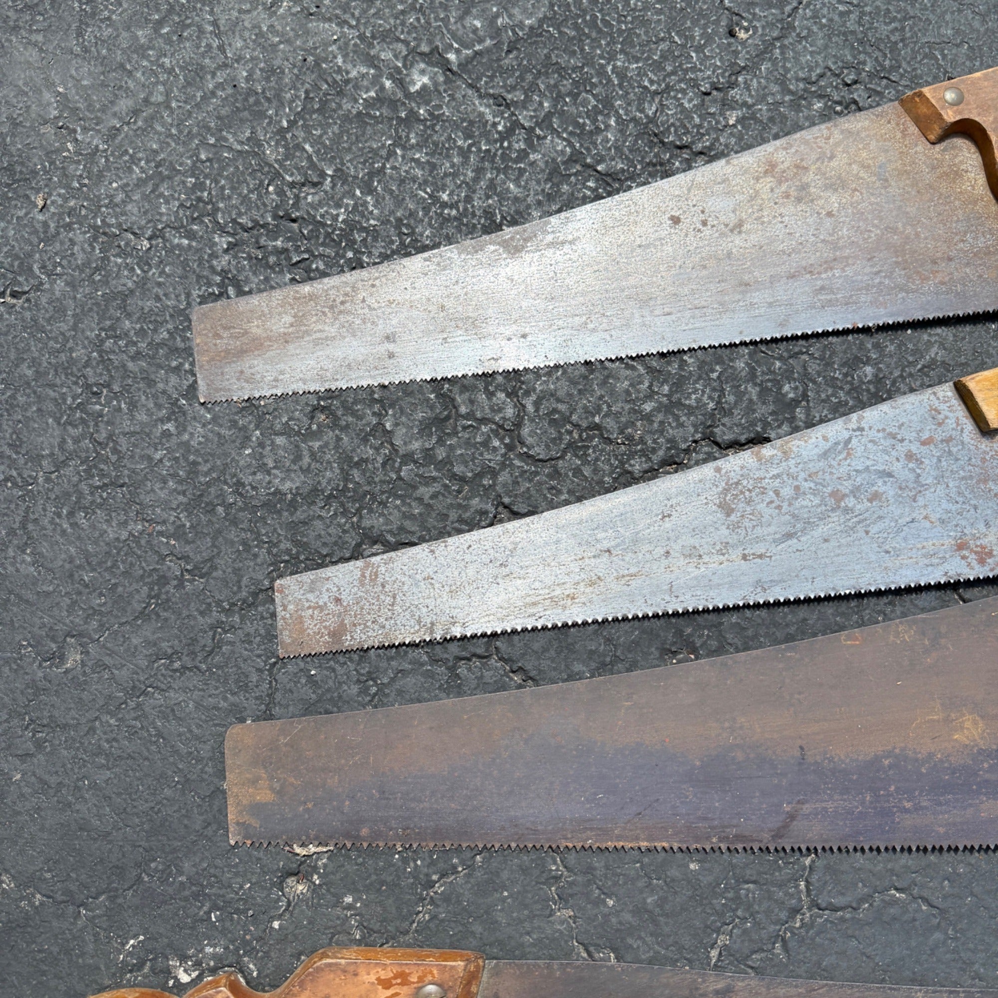 Antique Vintage Huge Lot Carpenter Hand Saws Sheffield H. Disston G.H. Bishop