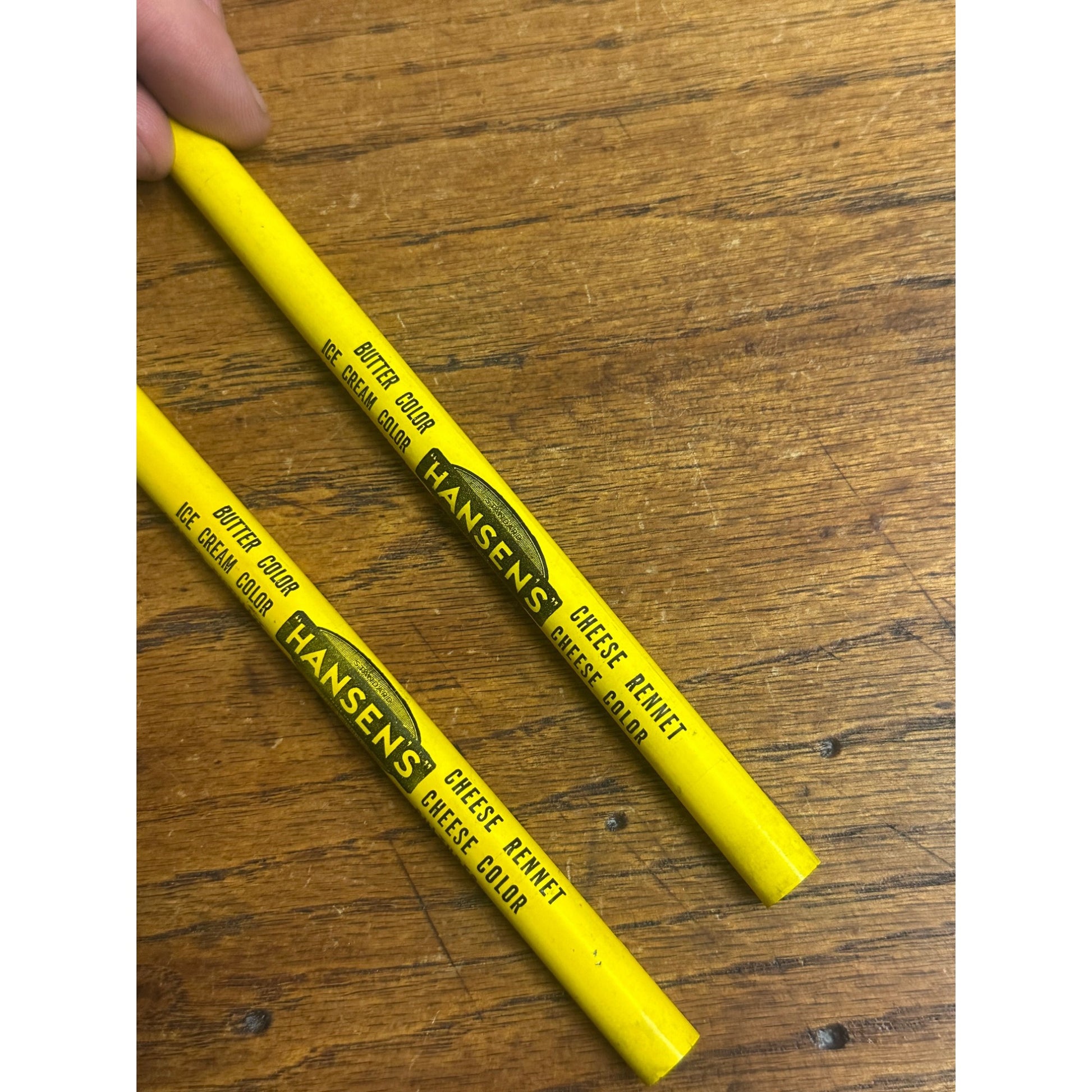 Vintage Hansen's Laboratory Milwaukee Lot (2) Advertising Pencils Butter Cheese