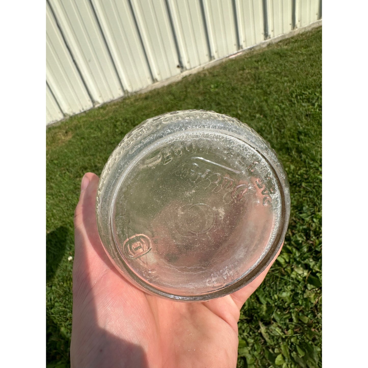 Vintage BIRELEYS Clear Embossed Quart Soda Orange Drink Bottle