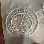 Antique Cast Iron Notary Stamp Seal -Elderon Wis Ginseng Co