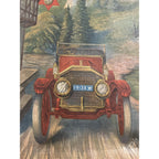 Vintage Pre-Prohibition 1913 Val. Blatz Beer Touring Car Framed Painting Sign
