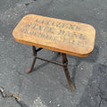 Antique Primitive Citizens Bank Menomonee Falls Wisconsin Advertising Wood Stool