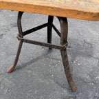 Antique Primitive Citizens Bank Menomonee Falls Wisconsin Advertising Wood Stool