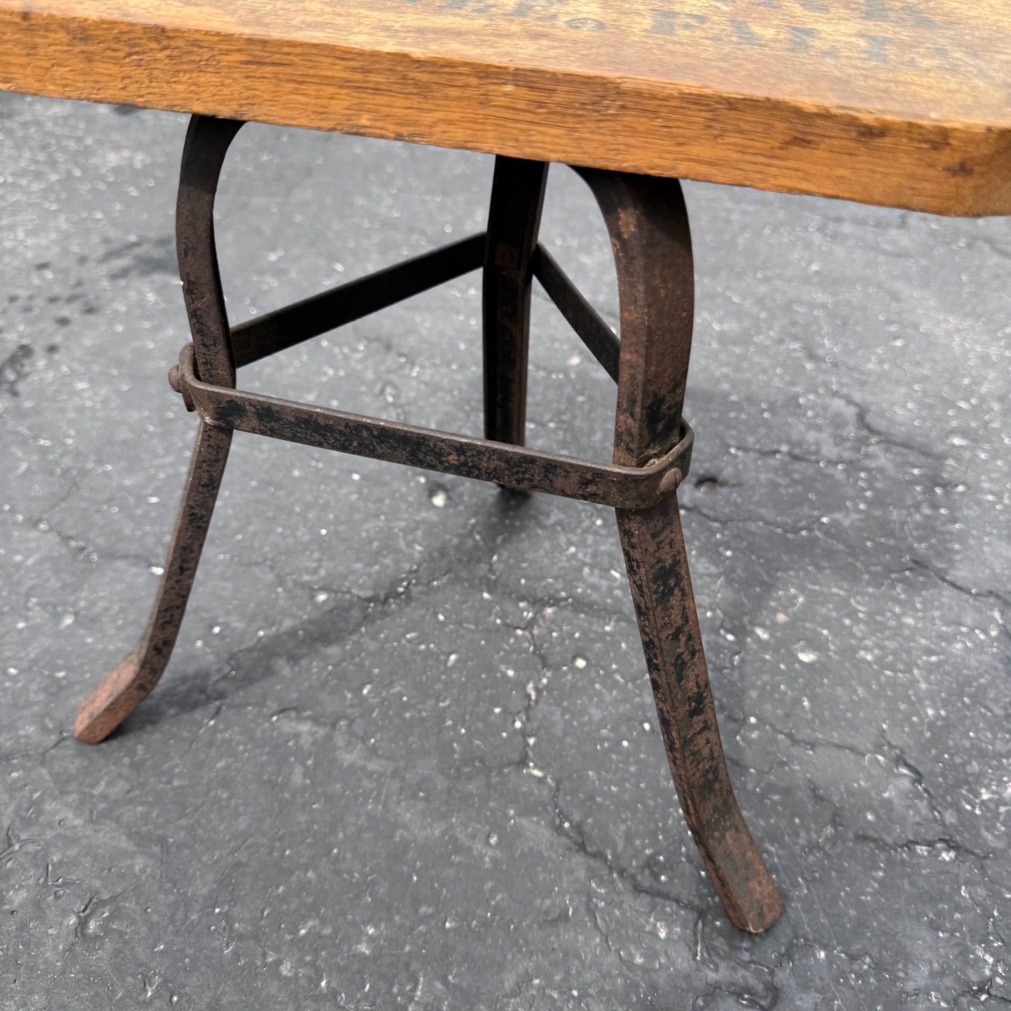 Antique Primitive Citizens Bank Menomonee Falls Wisconsin Advertising Wood Stool
