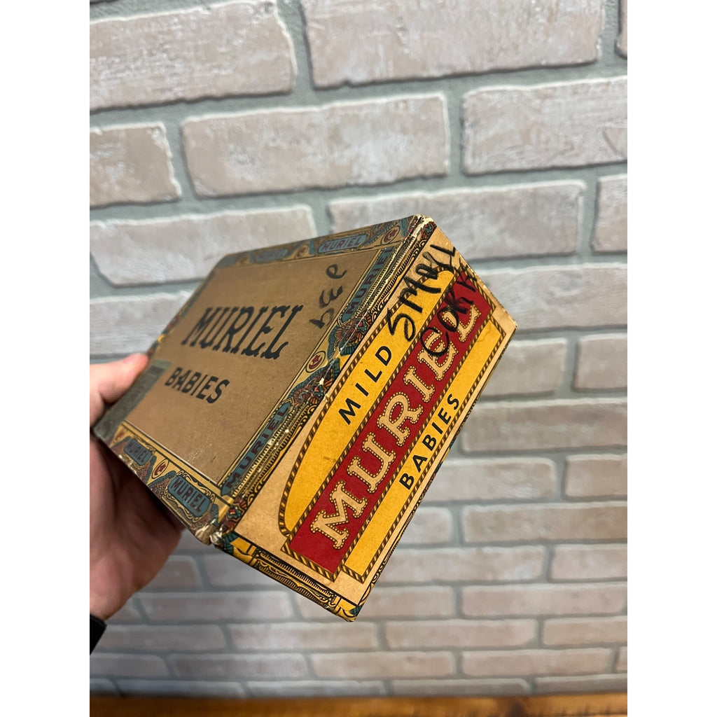 Vintage Muriel “Babies” Mild Cigar Box 5 Cents Advertising Store Display Pressed