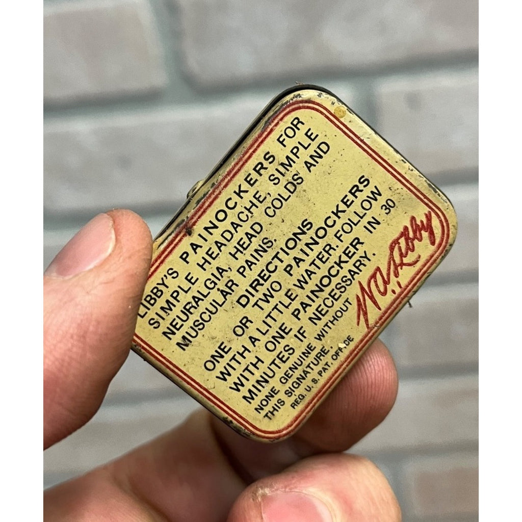 Vintage Libby's Painockers Advertising FULL Medicine Tin Milwaukee Wis