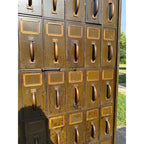 Vintage Industrial 48-Drawer File Cabinet Green Steel Office Antique Art Metal