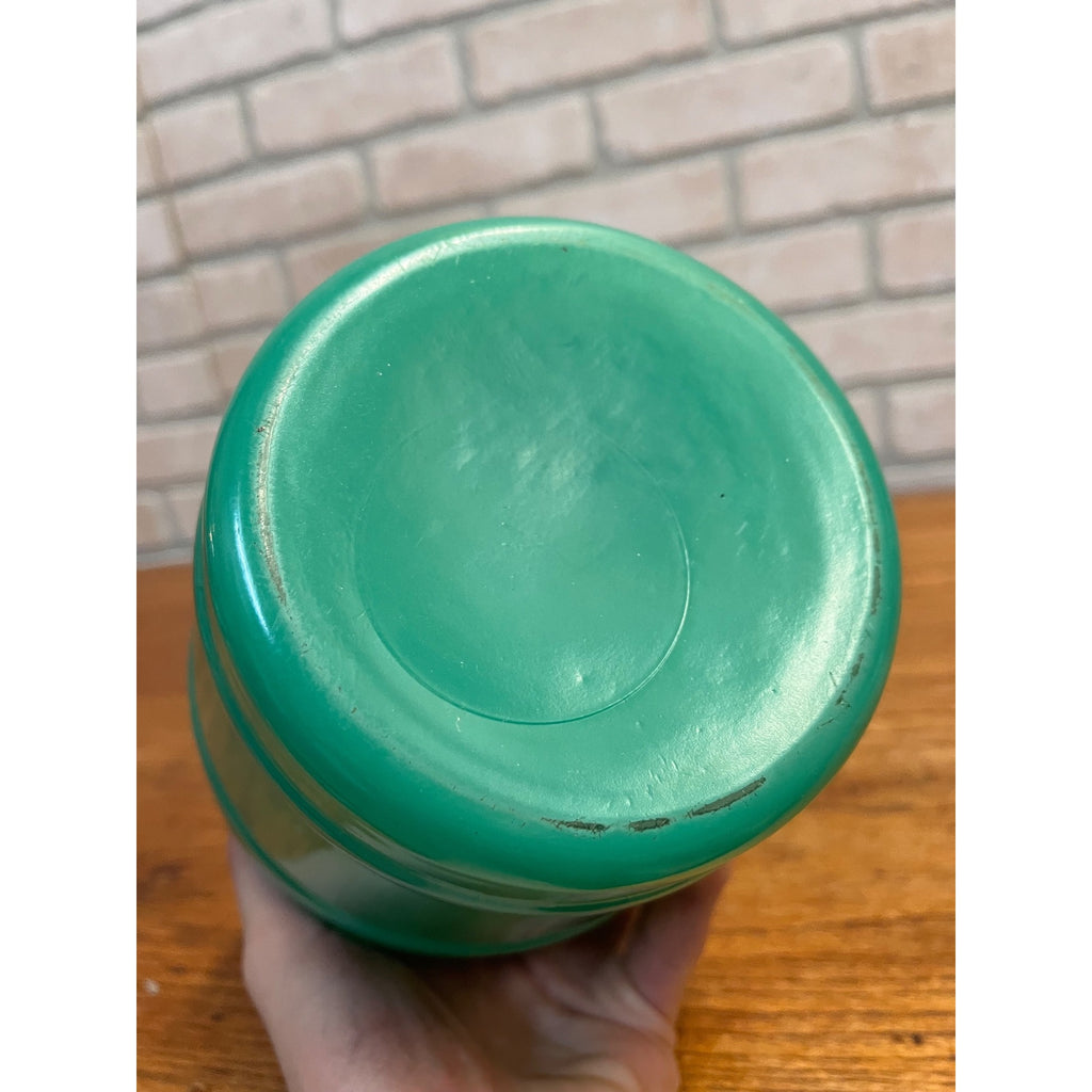 Vintage Kuehn Herring OK Milwaukee Wisconsin Advertising Green Glass Jar w/Lid