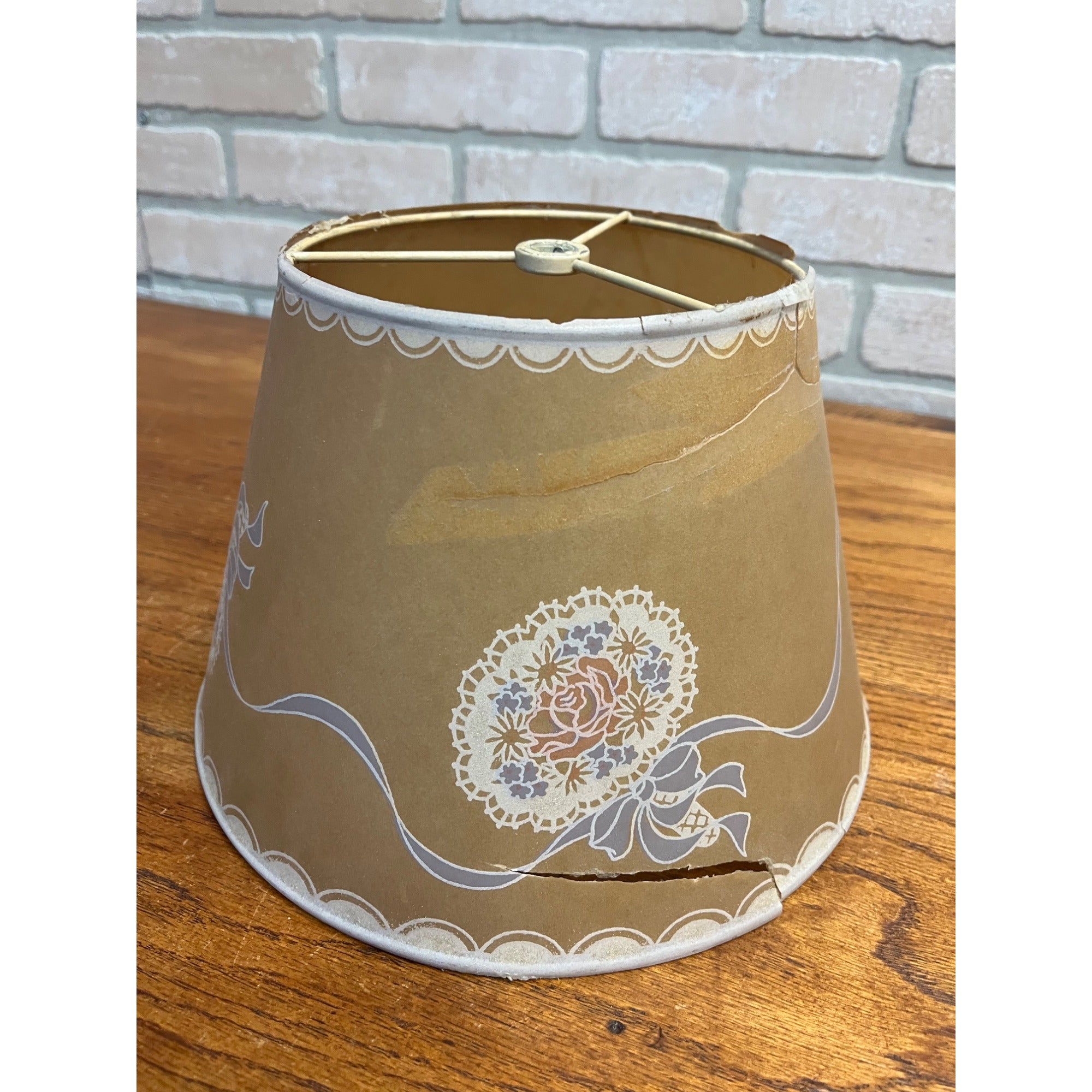 Vintage 1930s Aladdin WHIP-O-LITE Kerosene Oil Lamp Paper Shade - As-Is