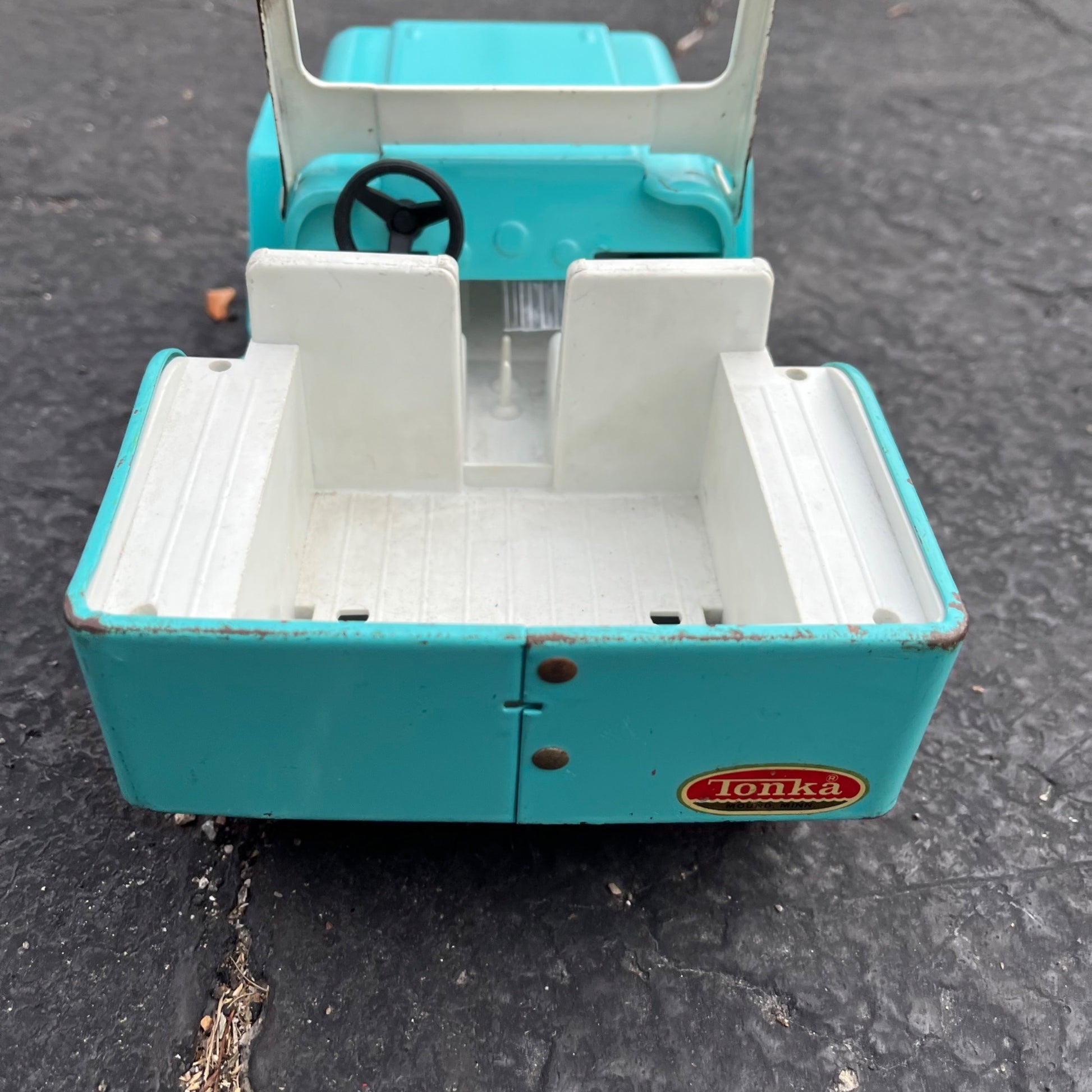 Vintage Tonka Blue Willys Jeep Surry Pressed Steel Toy