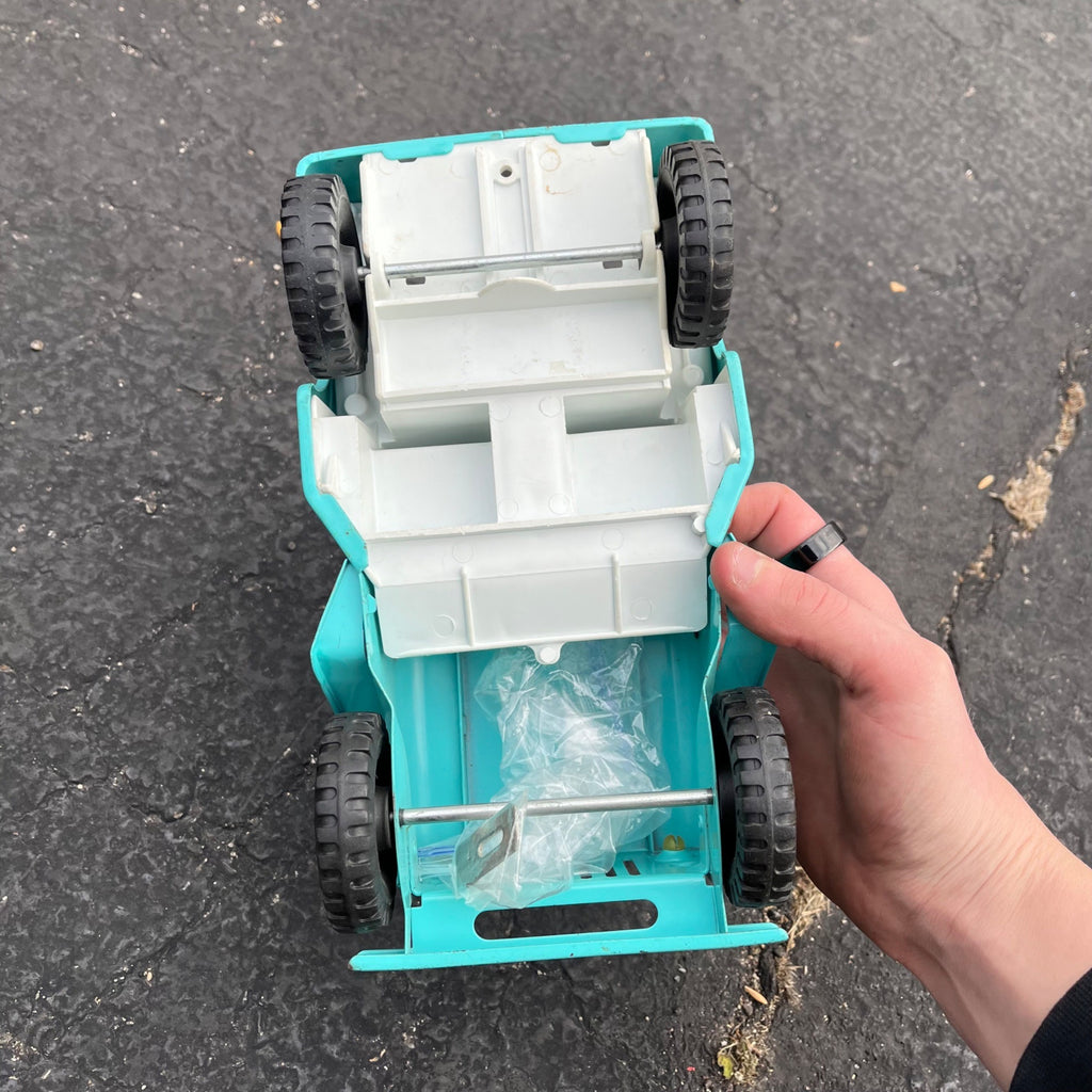 Vintage Tonka Blue Willys Jeep Surry Pressed Steel Toy